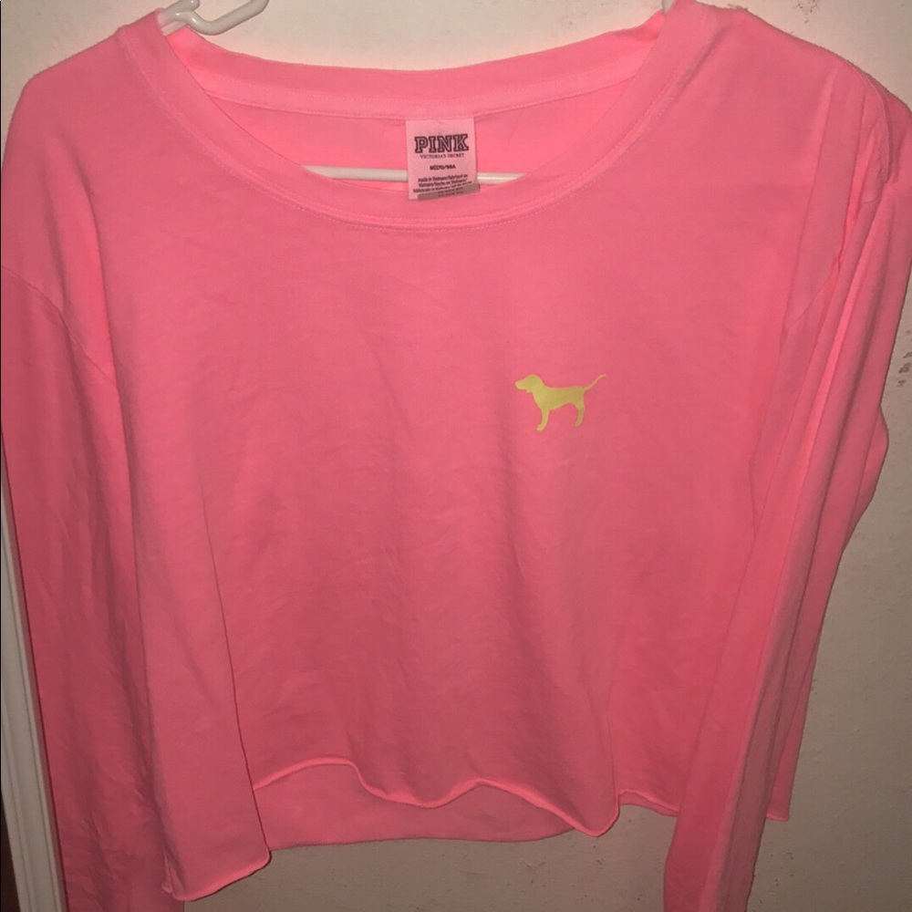Vs pink longsleeve crop